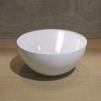 Fontein Opzetwastafel Luca Sanitair Ø24cm Dunne Rand 12cm Hoog Mineral Stone Wit - thumbnail