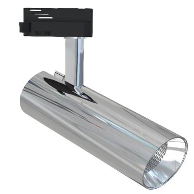 LED Railverlichting Track Spot 30W Rond 3000K Warm Wit Chroom