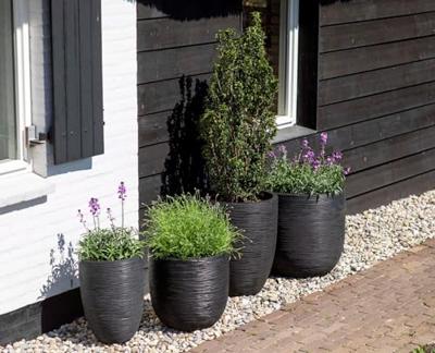 Capi Pot Bol Rib NL 43x41 cm - Antraciet - thumbnail