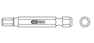 KS Tools 911.2810 Inbus-bit Speciaal staal Vernikkeld E 6.3 5 stuk(s) KS Tools 911.2810 Inbus-bit Speciaal staal Vernikkeld E 6.3 5 stuk(s)