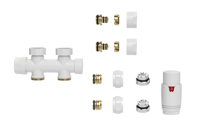 Set Thermostatisch Onderblok Riko Elay Recht Glans Wit Riko - thumbnail