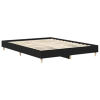 Bedframe Zwart Eiken 150 x 200 cm Bewerkt hout - thumbnail