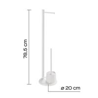 Toiletborstelhouder Sapho White Line Vrijstaand met Toiletrolhouder Wit Sapho - thumbnail