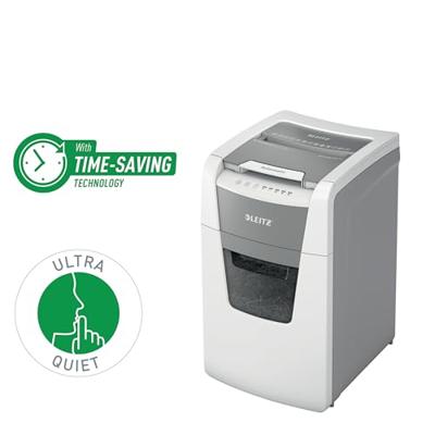Leitz 80140000 papiervernietiger Microversnippering 55 dB 22 cm Grijs, Wit Leitz 80140000 papiervernietiger Microversnippering 55 dB 22 cm Grijs, Wit