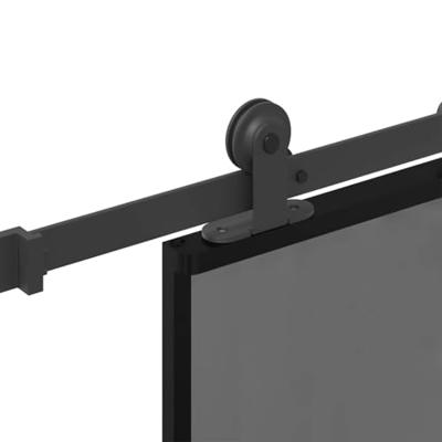 Schuifdeur met beslag 76x205 cm gehard glas en aluminium