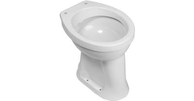 Saqu Ecoline verhoogd staand toilet met vlakspoel en verticale afvoer 45,5cm Wit