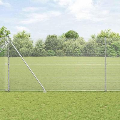 VidaXL Afrasteringspaal zilver 10 x 1,6 m (12 x 12 mm gaas) staal