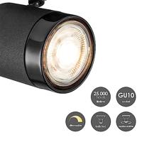 Light depot - LED opbouwspot Manu - 9,5 cm - zwart - Outlet - thumbnail