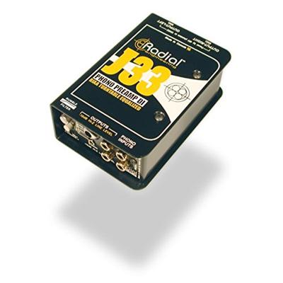 Radial J33 actieve DI box en platenspeler voorversterker