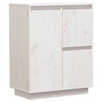 Dressoir 60x34x75 cm massief grenenhout wit - thumbnail