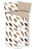 Good Morning Dekbedovertrek "veren" - Zand - (140x200/220 cm) - Katoen - thumbnail