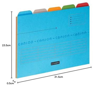 Oxford Ultimate dossiermap ft A4, uit karton, 5 tabs, assorti