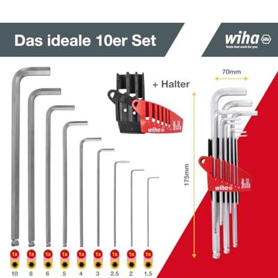 ProStar Inbussleutelset Kogelkop 369S9, 9-delig WIHA - thumbnail