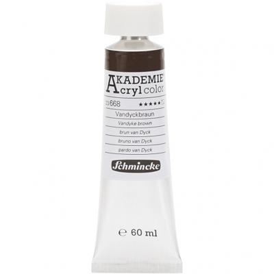Schmincke tube acrylverf Akademie 60 ml van duyk donkerbruin