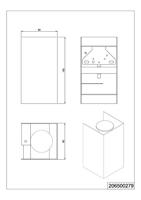 Trio Gouden wandspotCleo Up-down vierkant - 206500279 - thumbnail