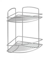 Metaltex Onda Badkamer-Hoekrek 2 Etages 22x22x35 cm Zilver - thumbnail