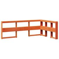 Boekenkast Hoofdeinde L-vormig 120 cm grenenhout wasbruin - thumbnail