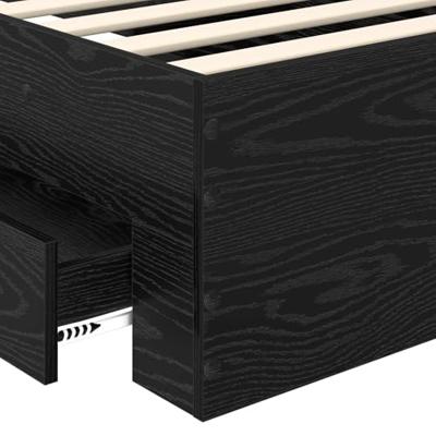 Bedframe met lade met hoofdeinde met opslag Bewerkt hout