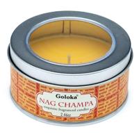 Goloka Nag Champa Paraffine Wax Geurkaars in blik - thumbnail