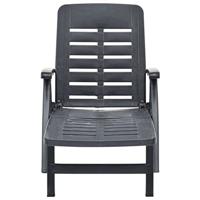 Ligbed inklapbaar kunststof antraciet - thumbnail