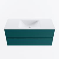 MONDIAZ VICA 110cm badmeubel onderkast Smag 2 lades. Wastafel CLOUD midden 1 kraangat, kleur Talc. - thumbnail