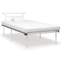 Bedframe metaal wit 100x200 cm - thumbnail