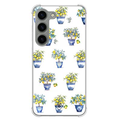 Samsung Galaxy S23 siliconen shockproof hoesje - Lemon trees