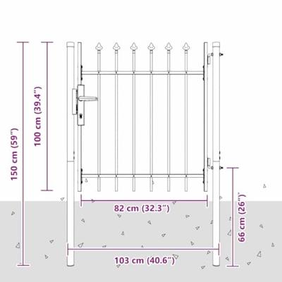 Hekpoort Grijs 100 x 100 cm Poedercoated staal