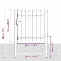 Hekpoort Grijs 100 x 100 cm Poedercoated staal - thumbnail