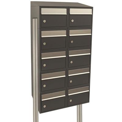 Stoer! Brickset 2-Breed, 5-Hoog Met Dak Op Statief Antraciet - 40215065_2x5ds