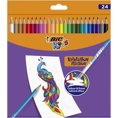 BIC kids evolution uitgumbare kleurpotloden, 24st.