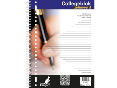 Kangaro Collegeblok a4 lijn 23r 80 blad 5 stuks Kangaro Collegeblok a4 lijn 23r 80 blad 5 stuks