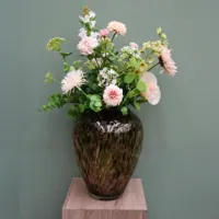 Zijden Kunstboeket Wit Lichtroze - thumbnail