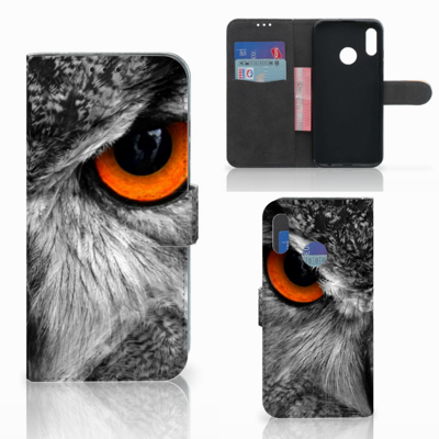 Honor 10 Lite | Telefoonhoesje | Met pasjeshouder | Uil