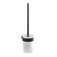 Toiletborstelhouder Sapho Pirenei Hangend 8.5x37.9 cm Mat Zwart / Satijnglas Sapho - thumbnail