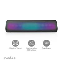Nedis SPBT2006BK Bluetooth®-speaker Maximale Batterijduur: 6 Uur Tafelmodel 18 W Stereo Ingebouwde Microfoon Koppelbaar Zwart - thumbnail