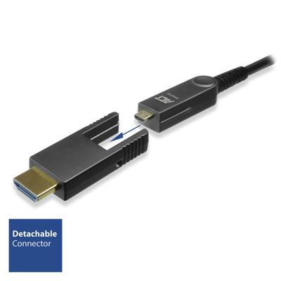 ACT 25 meter HDMI High Speed 4K Active Optical Cable met afneembare connector v2.0 HDMI-A male - HDM