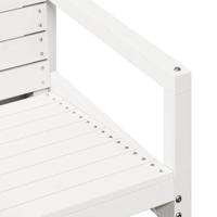 Tuinstoel 57,5x63x76 cm massief grenenhout wit - thumbnail