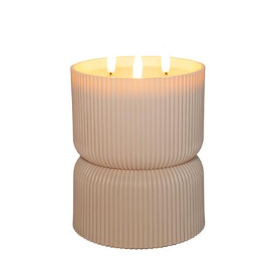 Buitenkaars 3D-vlam zand 13x13x17,5cm