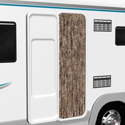 VidaXL Vliegengordijn 56x200 cm chenille beige en donkerbruin