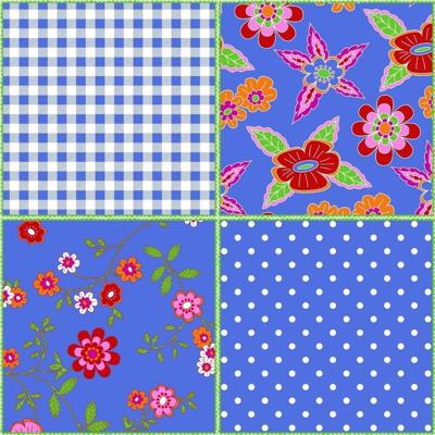Noordwand Bluuming Affairs Behang patchwork vierkantjes - 44600