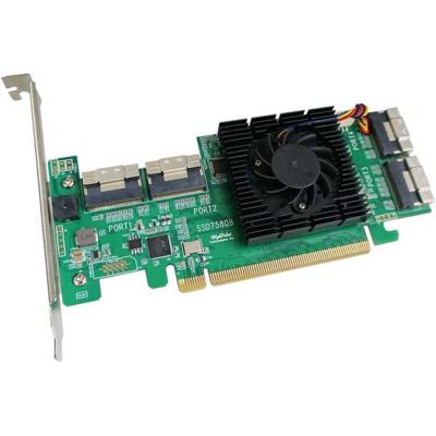 HighPoint SSD7580B PCIe 4.0x16 8x U.2P NVMe interface kaart HighPoint SSD7580B PCIe 4.0x16 8x U.2P NVMe interface kaart