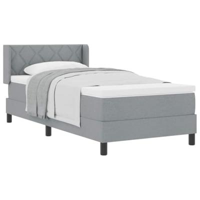 Boxspringbed met Matras - Lichtgrijs - 100 x 200 cm - Stof