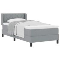Boxspringbed met Matras - Lichtgrijs - 100 x 200 cm - Stof - thumbnail