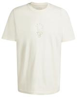 Heren-T-Shirt met Korte Mouwen Adidas Molded Linear Wit Natuurlijk - Maat: XL - thumbnail