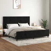 Bedframe zonder matras 160x200 cm fluweel zwart - thumbnail