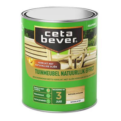 Cetabever Tuin Meubel Beits Transparant Zijdeglans - White Wash - 0,75 liter