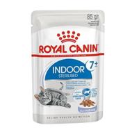 Royal Canin Indoor Sterilised 7+ | 12 x 85 g | Compleet voer voor huiskatten vanaf 7 jaar | Voor gesteriliseerde katten die in huis leven | hapjes in gelei - thumbnail