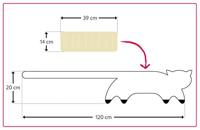 Leschi Verwarmingskussen Coco de kat - Sneeuw/Middernacht - thumbnail