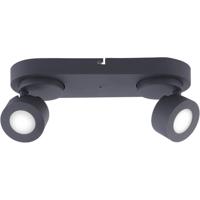 LED Plafondspot WiZ - Smart LED - Trion Sanca - 6W - Aanpasbare Kleur - 2-lichts - Rechthoek - Mat Zwart - Aluminium - thumbnail